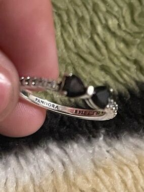 Pandora Black Bow Ring